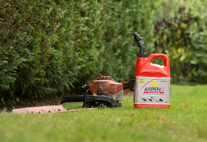 Aspen fuel for top lawn mowers