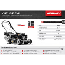 Load image into Gallery viewer, Weibang Virtue 46 SVP Petrol Lawnmower