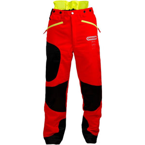 WAIPOUA Protective Trousers - Red/Black/Hi-Vis Yellow