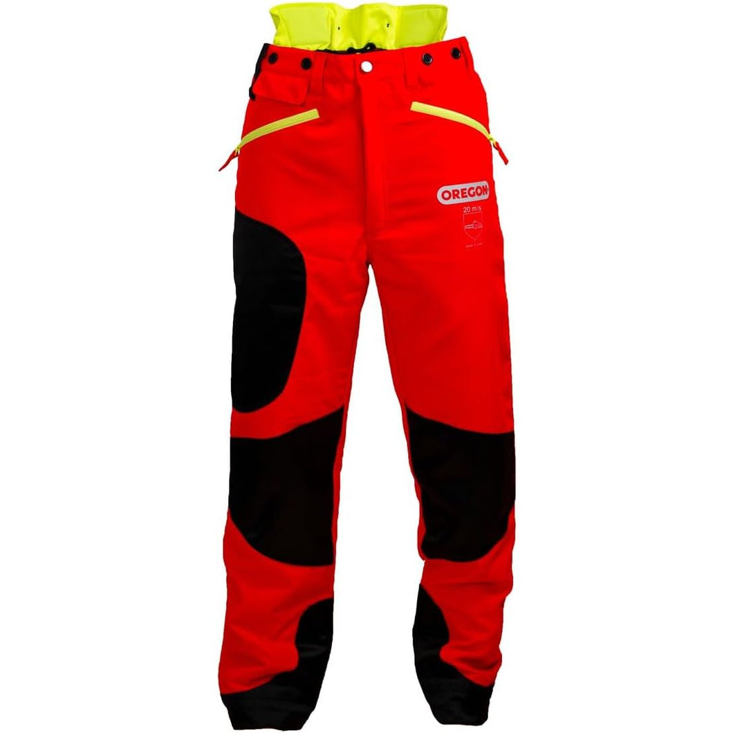 WAIPOUA Protective Trousers - Red/Black/Hi-Vis Yellow